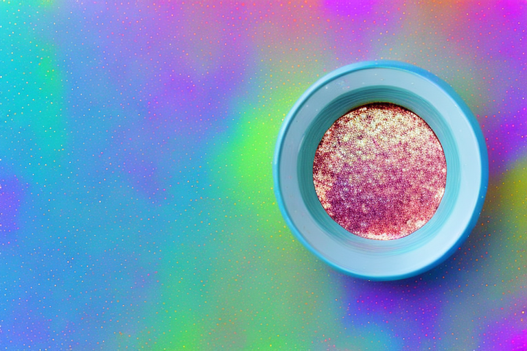 A bowl of glittery