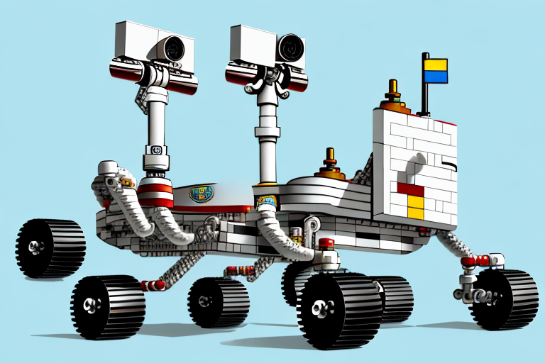 A lego mars rover model