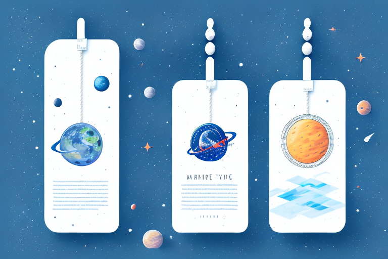 A space-themed bookmark and bookmark holder